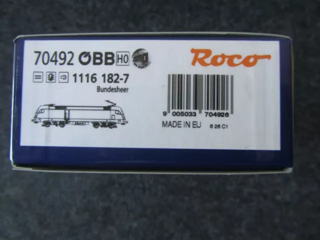 ROCO H0 70492: E-Lok 1116 182 Bundesheer, ÖBB EPVI, DC Digital Sound, NEU & OVP