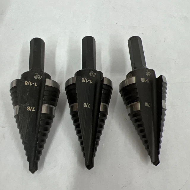 3X Klein Tools KTSB11 Double Fluted Step Drill Bit 2