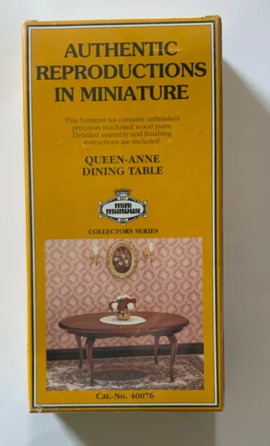 Oval Dining Table Queen Anne Style  - 16x10cm -Dolls House 1:12 scale - BNIB