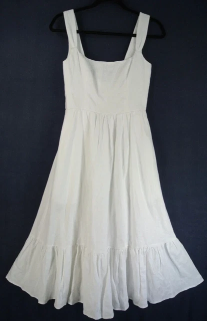 REFORMATION BUCATINI LINEN DRESS APRIL CHECK -4 63.10 - PicClick UK