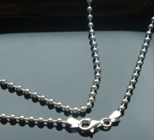 Kugelkette echtem 925 er Silber 2 mm, 60 cm, Kette, Silberkette