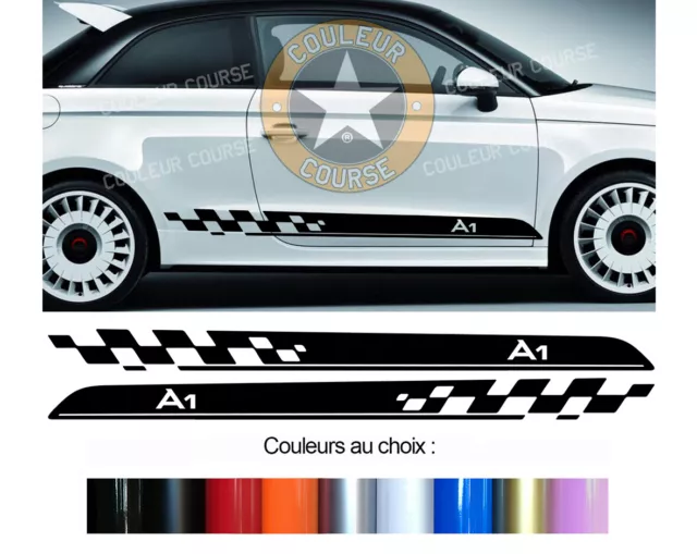 2 X Bandes Laterales Pour Audi A1 S1 Sport Autocollant Sticker Bd540-81