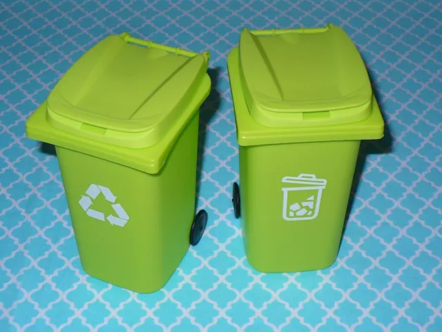 Barbie doll Glam Home My Fancy Life Take out the Trash Garbage Can RECYCLE  BIN !