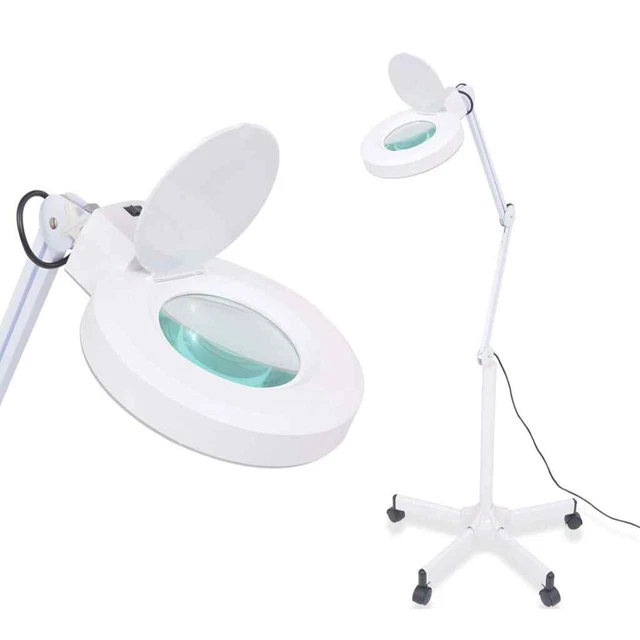 Lupenlampe mit 5 Dioptrien Stativ Lupenleuchte Lupe Vergrösserungslampe vidaXL