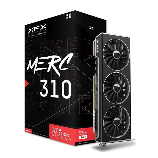 XFX Speedster MERC 310 Radeon RX 7900XTX Black Edition, 24GB GDDR6 HDMI DP