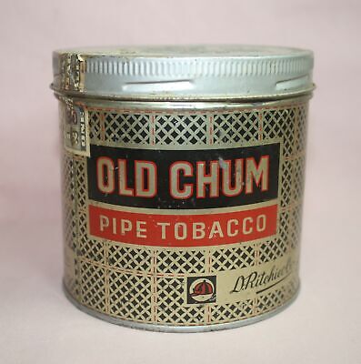 Vintage Tobacco Tin / Can Old Chum 1/2 Lb. Imperial Pipe Tobacco Co. Canada Ltd