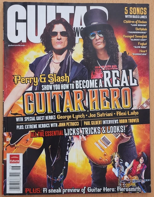 GUITAR WORLD Magazine June 2008 Slash Joe Perry Guitar Hero Aerosmith