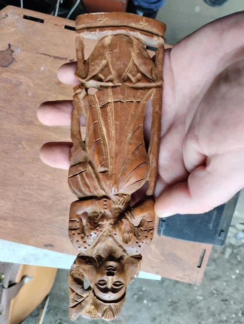 vintage wooden figure for restoration 9