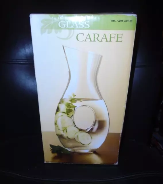 Nib Glass Donut Pitcher/Carafe Made In Poland