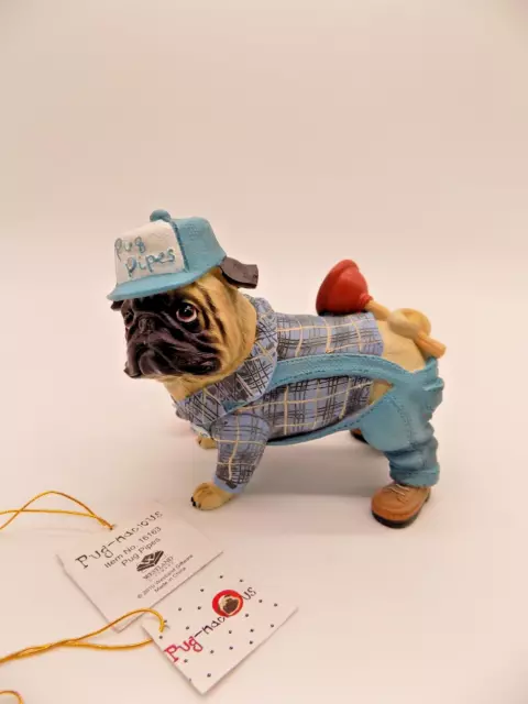 Pugnacious Pugs "Pug Pipes" -from Westland  --2010 New open box-hang tags/box