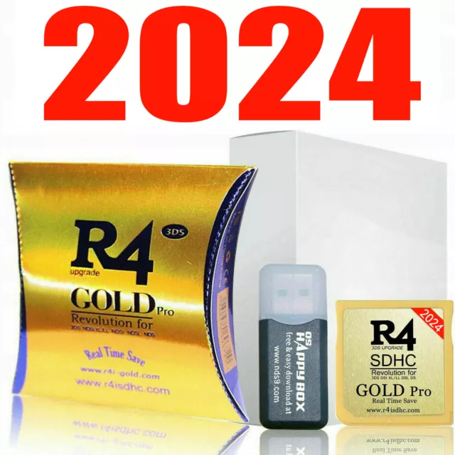 2024 R4 Gold Pro SDHC for DS/3DS/2DS/ Revolution Cartridge With USB Adapter FR