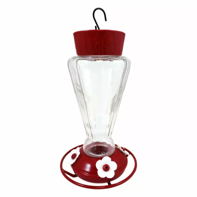 More Birds Royal Glass Hummingbird Feeder 28 Oz.