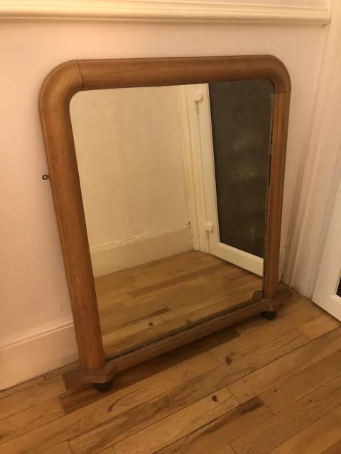 Antique Mantlepiece Wooden Frame Mirror