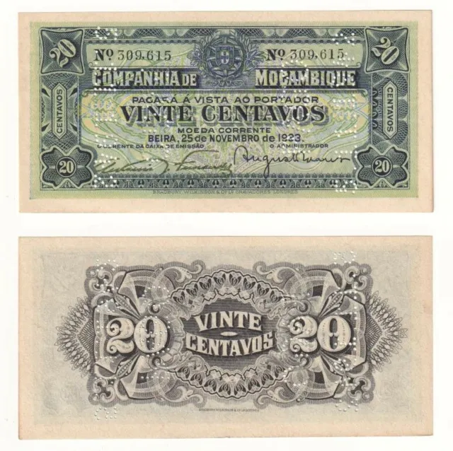 Mozambique 20 Centavos Banknote (1933) Pick ref: R29 - UNC