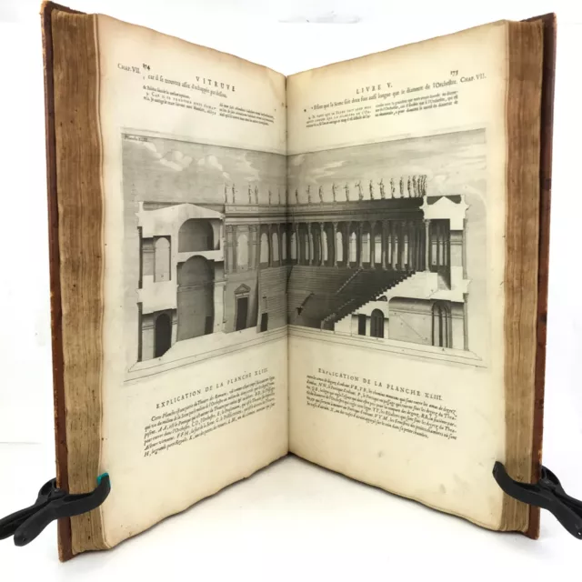 ARCHITECTURE DE VITRUVE 1684 Claude Perrault GRAVURES In-Folio