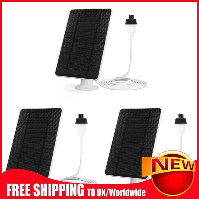 3Pcs Solar Panel Charger 4W Waterproof for Blink XT/XT2/Outdoor Camera(3rd Gen)