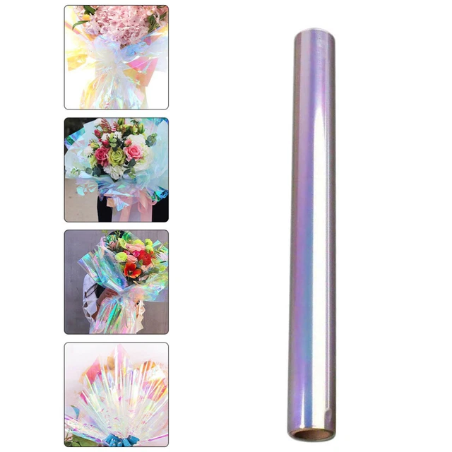 2pcs Cellophane Wrap Rotolo Iridescent Film Film Sheet Paper TE Craft Paper