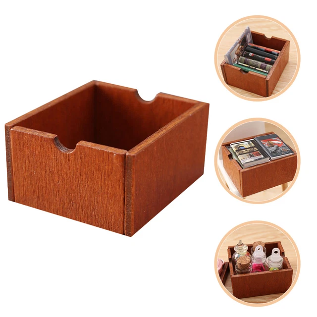 6 PCS MINIATURE Crate Fruit Basket Dollhouse Miniatures Accessories