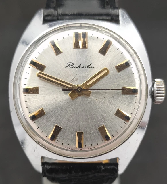 Soviet Vintage Original Dress Mechanical Wrist Watch Ussr Raketa 2609 VIDEO