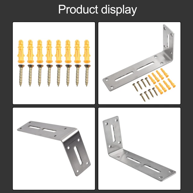 Lot De 30 équerres De Support Angle Acier 90°, Fixation Solide Pour étagères