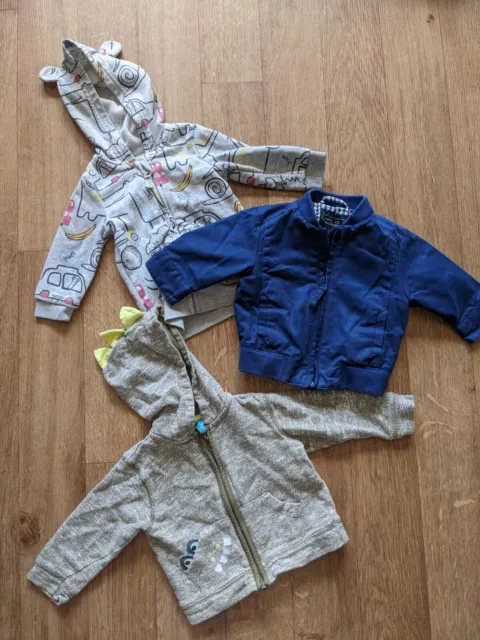 Baby Boy Clothes Hoodie+Coat Bundle 3-6 / 6-9 Months 3pcs