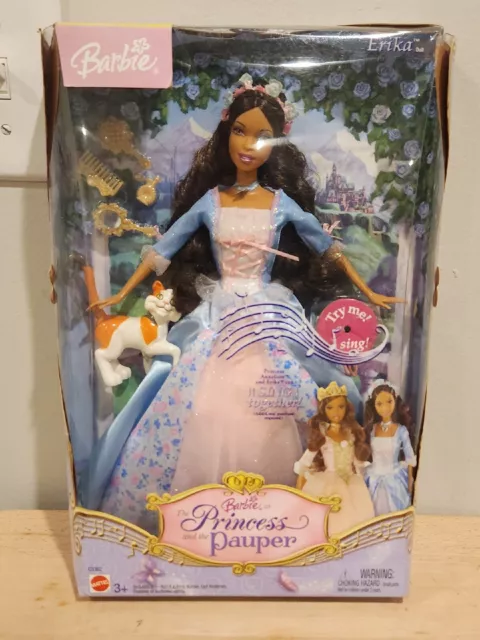 Rare Barbie as the Princess and the Pauper Erika Singing Doll C3362 Mattel 2004