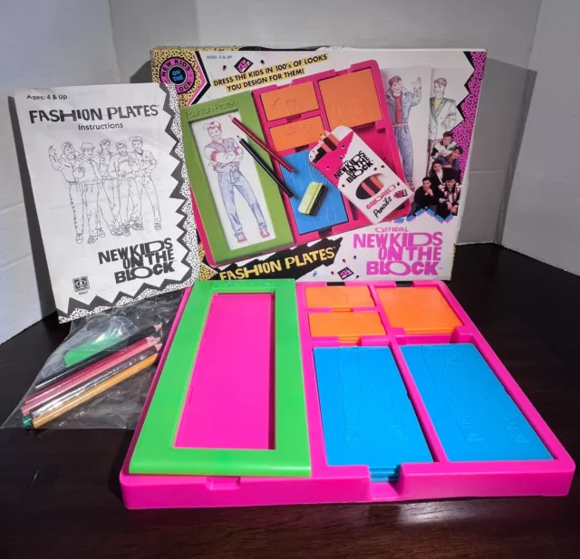 Official New Kids on the Block Fashion Plate Set Read With original box