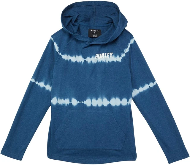 Hurley Ragazzi Hrlb Tie Dye Pullover Felpa con Cappuccio Felpa Tgl M 11 Anni Blu