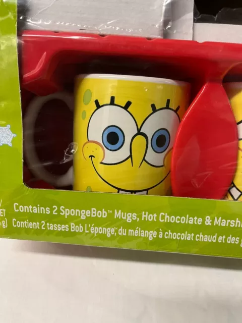 Nickelodeon Spongebob Squarepants Hot Cocoa Mug Set 2005 2