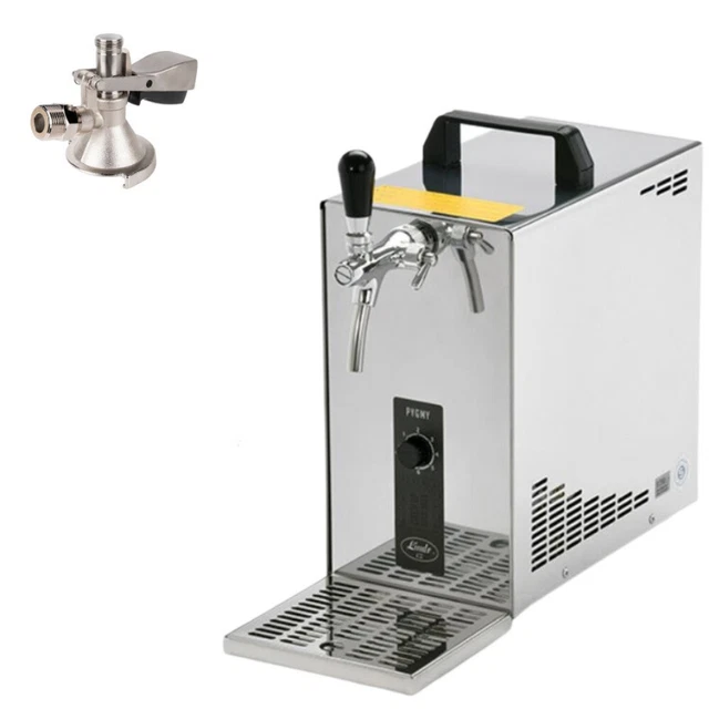 Zapfanlage Edelstahl 30 L/h ohne CO²  mit Schlauch & Flachkeg Typ A
