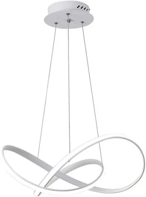 Lampadario led intrecciato 60w bianco design moderno luce Naturale