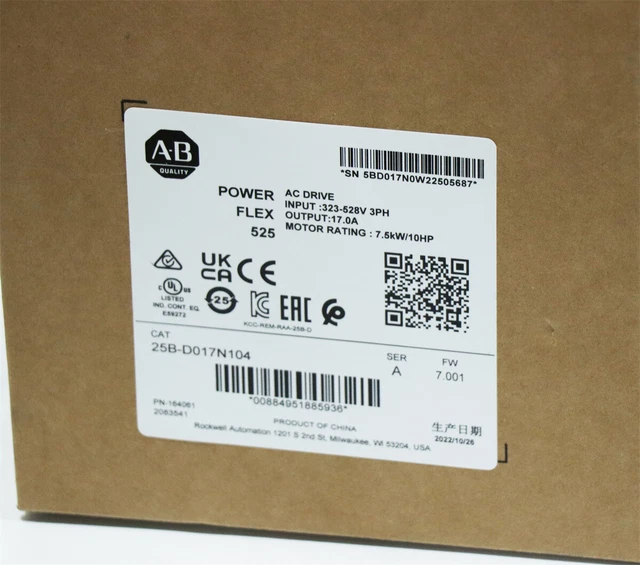 25B-D017N104 /A Allen Bradley  PowerFlex 525-series AC Drive Sealed In Box