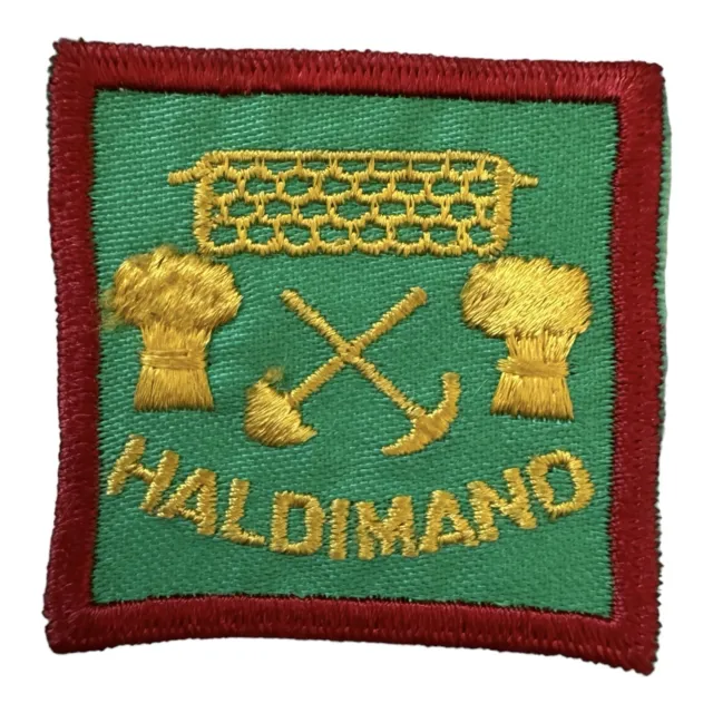 Vintage Haldimand Boy Scout Embroidered Patch Ontario Canada Small