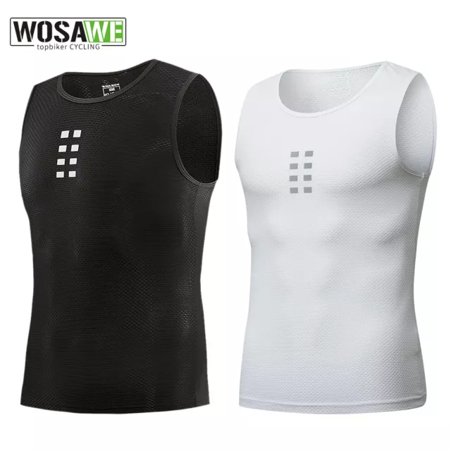 WOSAWE Camicie da ciclismo compression CANOTTIERA RAGAZZO CANOTTA MAGLIA INTIMO