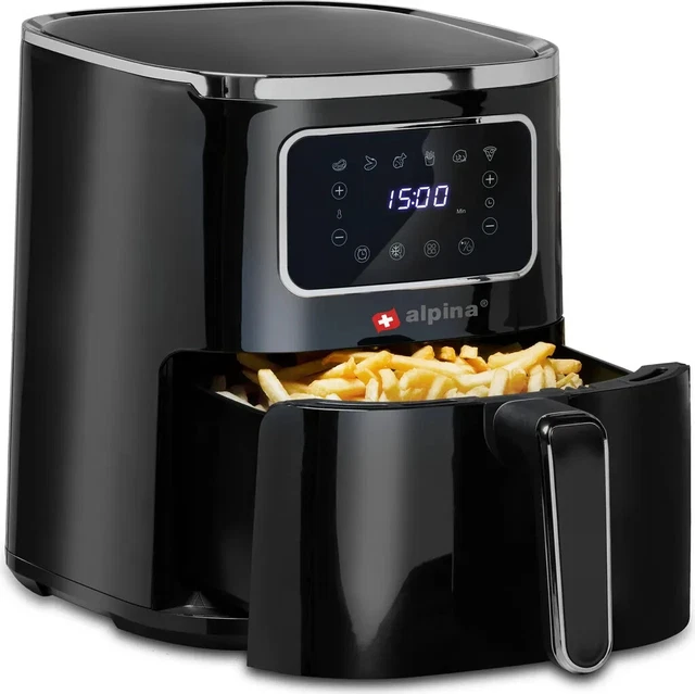 Heißluftfritteuse Fritteuse Airfryer Heißluft Pommes Fettarm 1400w Xl 4 Liter ALPINA HEISSLUFTFRITTEUSE AIRFRYER 4,5 Liter Fritteuse Heißluft