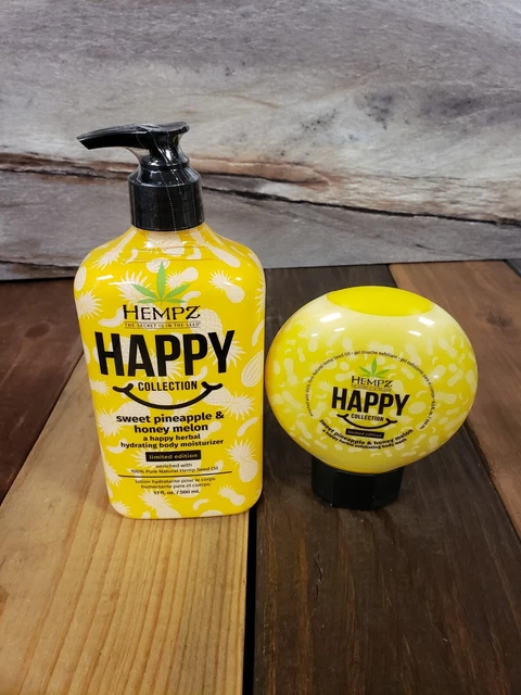 Hempz Happy Sweet Pineapple & Melon Body Moisturizer Lotion Body Wash Set NEW Hempz Happy Sweet Pineapple & Melon Body Moisturizer Lotion Body Wash Set NEW