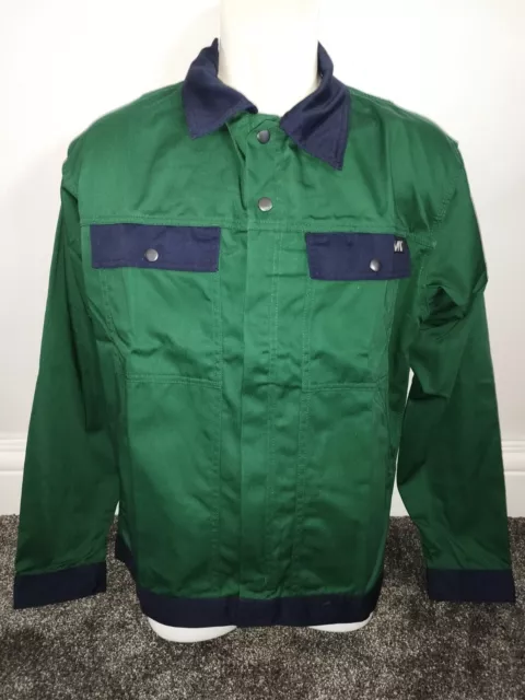 Giacca da lavoro meccanica MacMichael cappotto ingegnere verde/navy uomo 2XL nuovissima