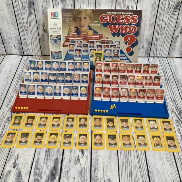 Vintage MB Guess Who Board Game 1987 The Mystery Face Game