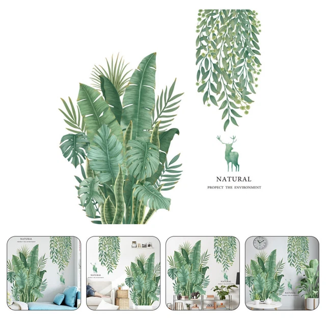 Stickers Muraux Verte De Vigne Autocollant Mural Plantes Suspendues