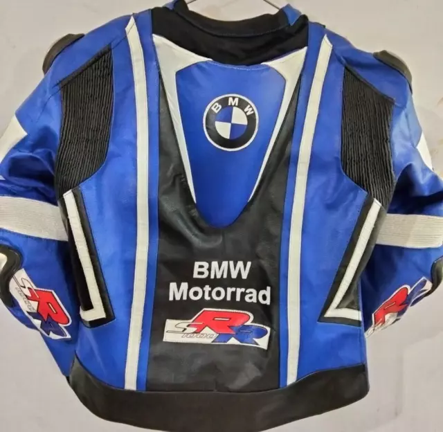 BMW S1000RR Motorcycle Leather Jacket Motorbike Sports Racing CE Armour Jacket 3