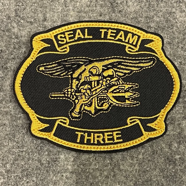 US NAVY SPECIAL Forces SEAL Team 3 Trident Embroidered Morale Patch