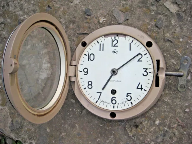 Soviet Russian Vostok Boat/Ship Submarine Navy Cabin Antimagnetic Clock