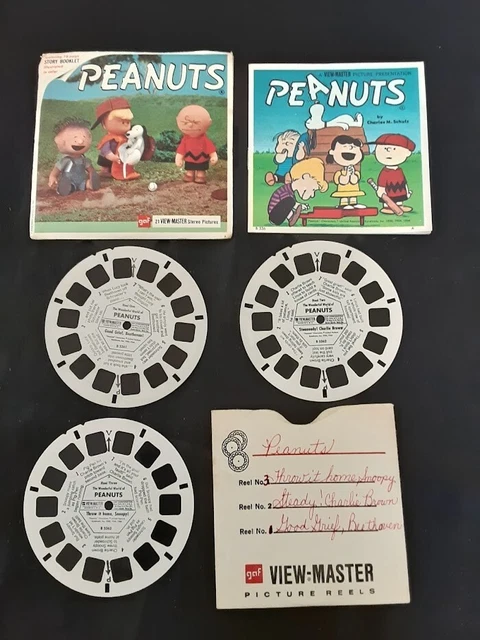 THE WONDERFUL WORLD OF PEANUTS 1966 View-Master 3 reels, booklet, envelope B536