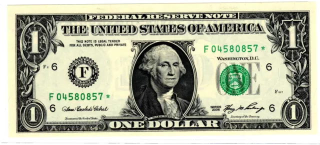 Etats UNIS d' AMERIQUE USA Billet 1 Dollar 2006 * STAR NOTE NEUF UNC