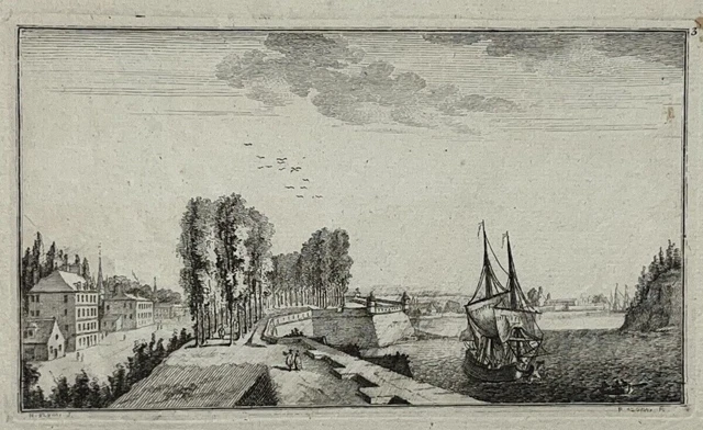 BELLE GRAVURE PAYSAGE Marine Bateau Voilier Felouque Nil Egypte Afrique