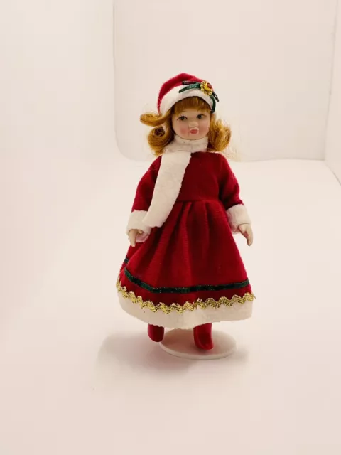 VTG Capodimonte 8 Porcelain Doll Belinda Red White Outfit Italy w