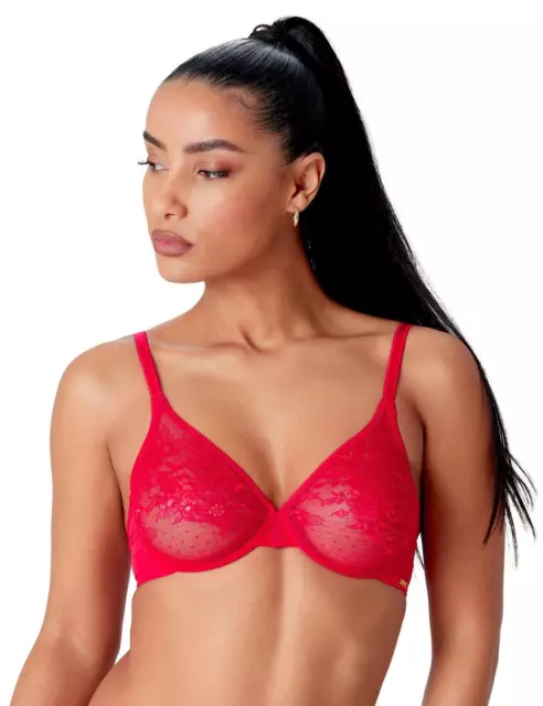 Gossard Glossies Lace Sheer Bra 13001 Womens Underwired Sexy Lace