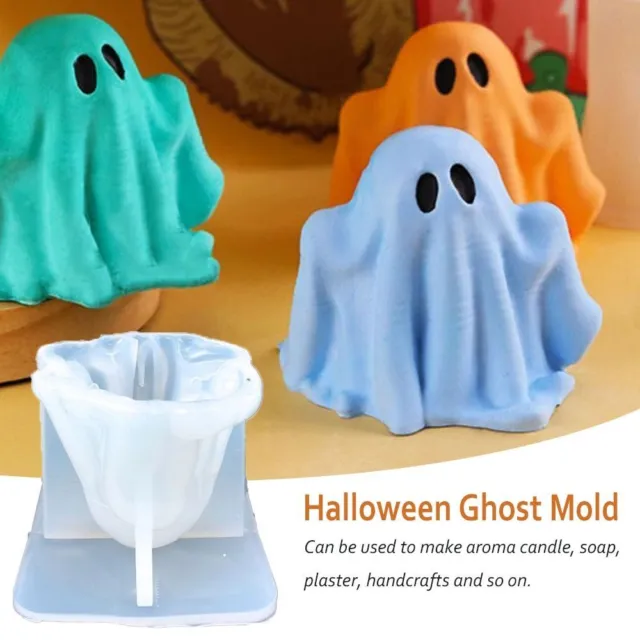 Ghost Ghost Candle Mold Silicone Soap Mould Reusable Gypsum Mold  Gypsum
