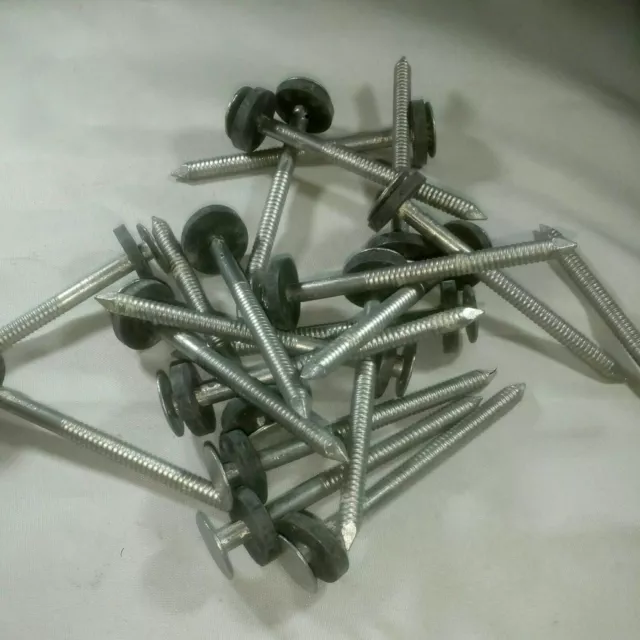 New old stock Aluminium cloutnails roof etc 74mmwith sealingwasher/1bag20 nails