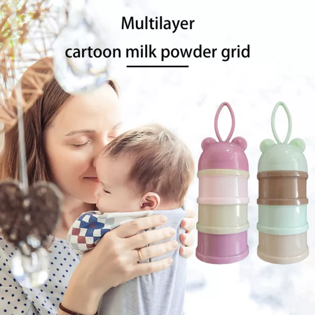 3 Doses Storage Milk Powder Dispenser Formula Snack Pot Container Ba(^_^)